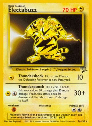 Electabuzz (24/130) [Base Set 2] - Pokémon - Card Brawlers | Quebec | Canada |