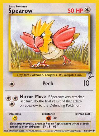 Spearow (92/130) [Base Set 2] - Pokémon - Card Brawlers | Quebec | Canada |