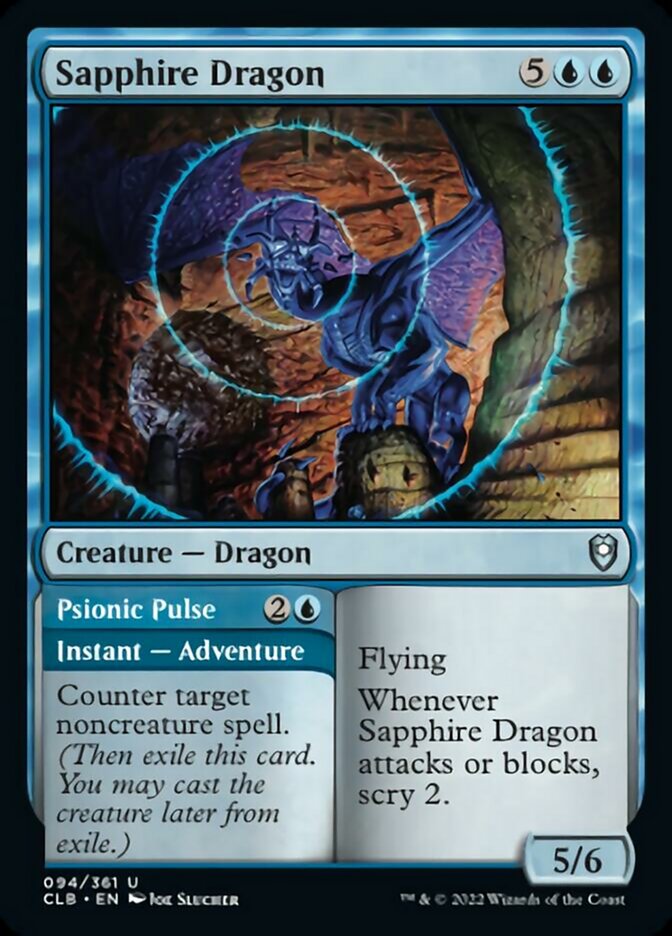 Sapphire Dragon // Psionic Pulse [Commander Legends: Battle for Baldur's Gate] - Magic: The Gathering - Card Brawlers | Quebec | Canada |