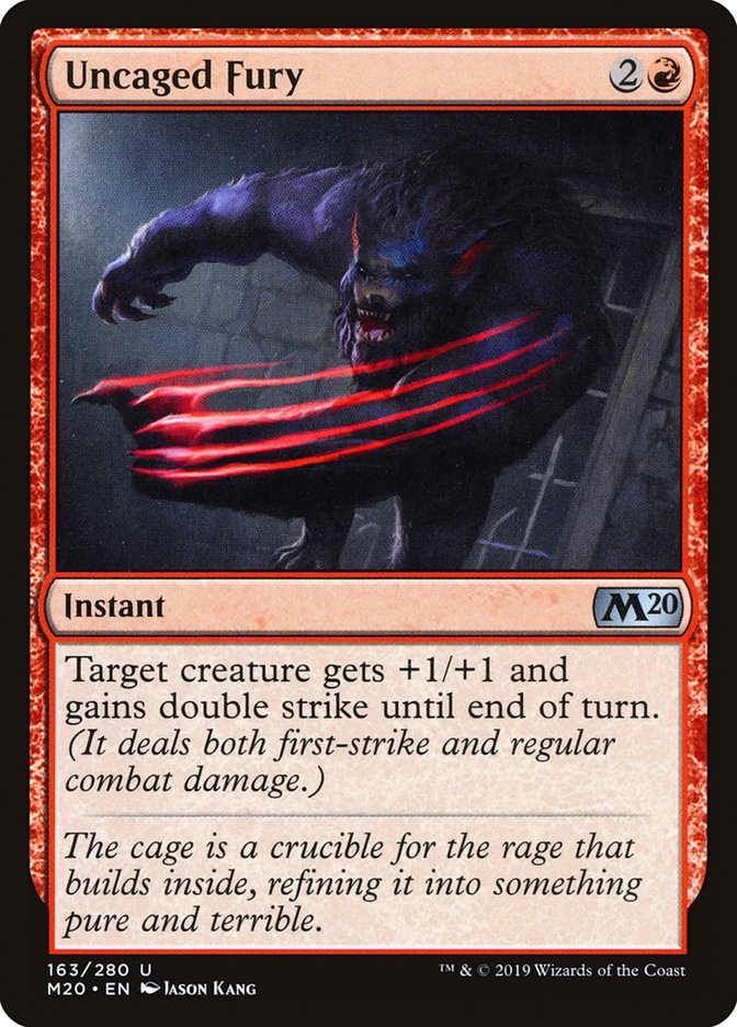 Uncaged Fury [Core Set 2020] - Magic: The Gathering - Card Brawlers | Quebec | Canada |