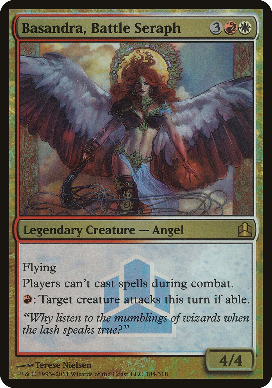 Basandra, Battle Seraph (Launch) (Oversized) [Commander 2011 Oversized] - Magic: The Gathering - Card Brawlers | Quebec | Canada |