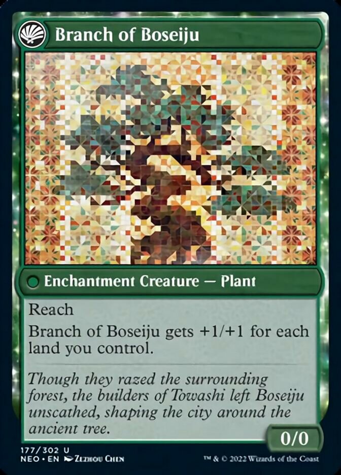 Boseiju Reaches Skyward // Branch of Boseiju [Kamigawa: Neon Dynasty] - Magic: The Gathering - Card Brawlers | Quebec | Canada |