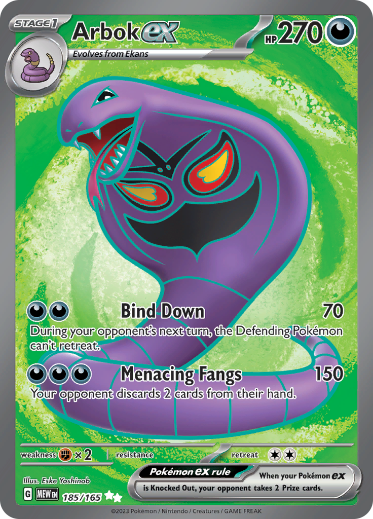 Arbok ex (185/165) [Scarlet & Violet 151] - Pokémon - Card Brawlers | Quebec | Canada |