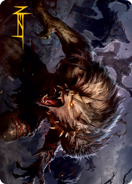 Village Reavers Art Card (Gold-Stamped Signature) [Innistrad: Midnight Hunt Art Series] - Magic: The Gathering - Card Brawlers | Quebec | Canada |