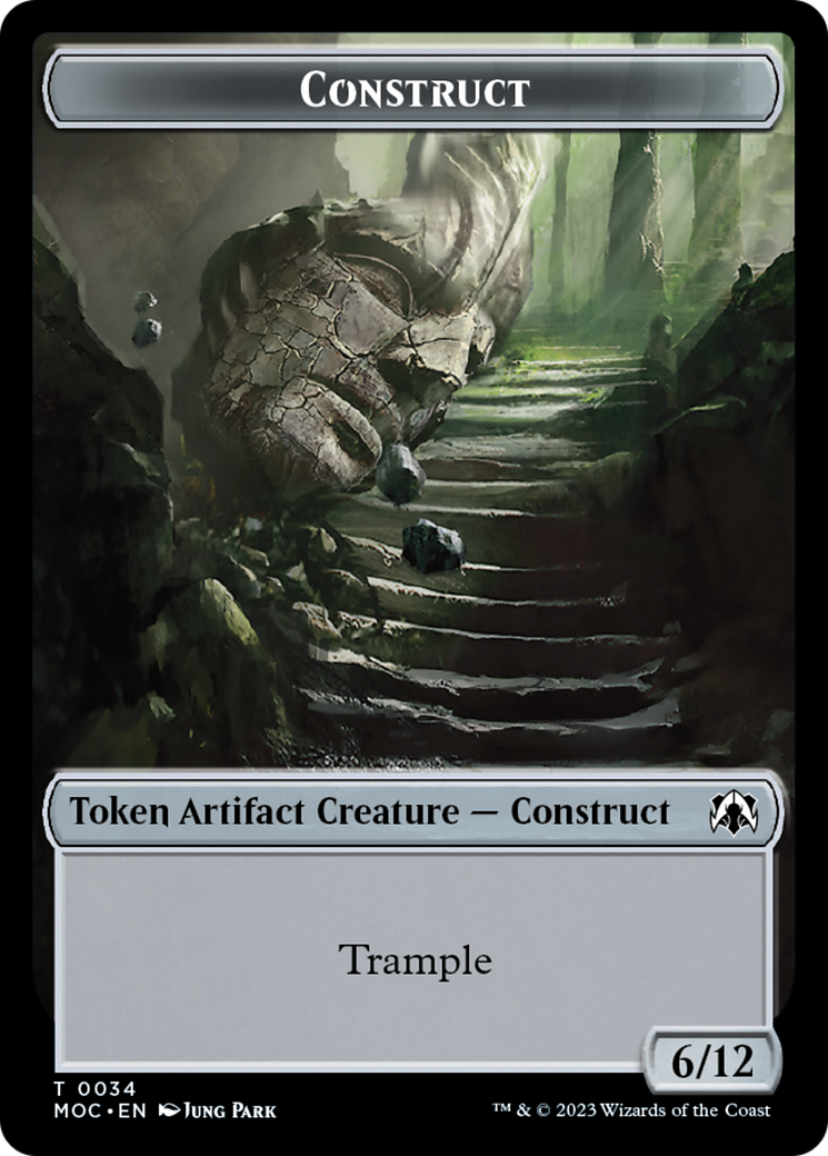 Phyrexian Golem // Construct Double-Sided Token [March of the Machine Commander Tokens] - Magic: The Gathering - Card Brawlers | Quebec | Canada |