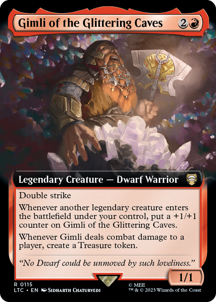 Gimli of the Glittering Caves (Extended Art) [The Lord of the Rings: Tales of Middle-Earth Commander] - Magic: The Gathering - Card Brawlers | Quebec | Canada |