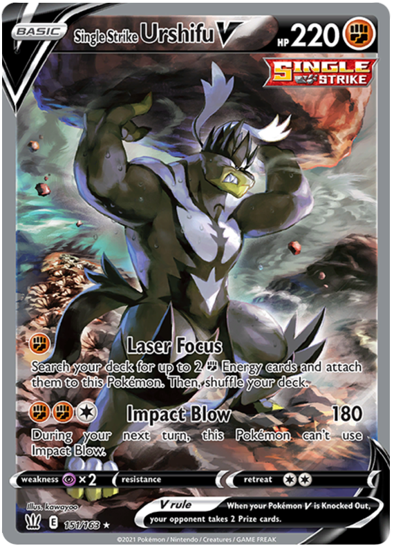 Single Strike Urshifu V (151/163) [Sword & Shield: Battle Styles] - Pokémon - Card Brawlers | Quebec | Canada |