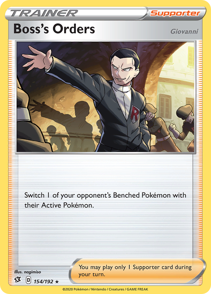 Boss's Orders (154/192) (Giovanni) [Sword & Shield: Rebel Clash] - Pokémon - Card Brawlers | Quebec | Canada |