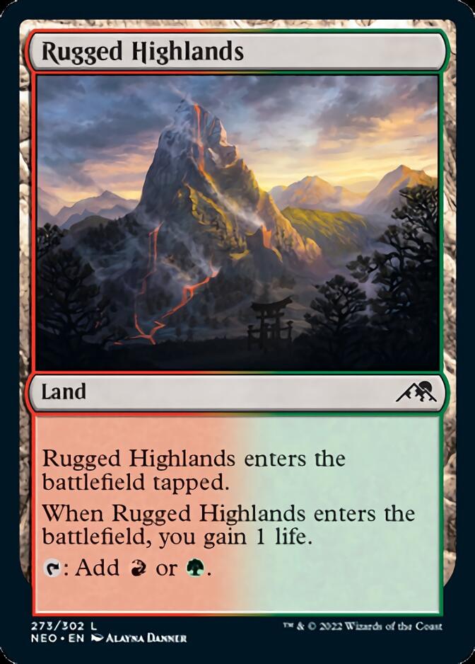 Rugged Highlands [Kamigawa: Neon Dynasty] - Magic: The Gathering - Card Brawlers | Quebec | Canada |