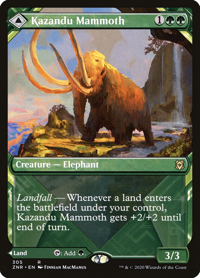 Kazandu Mammoth // Kazandu Valley (Showcase) [Zendikar Rising] - Magic: The Gathering - Card Brawlers | Quebec | Canada |