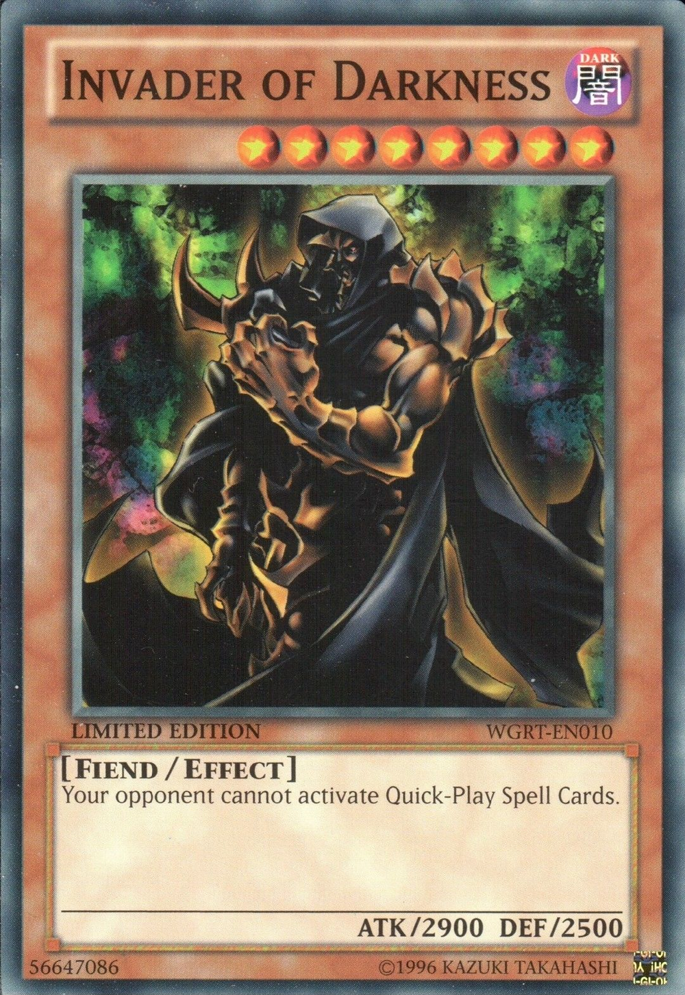 Invader of Darkness [WGRT-EN010] Common - Yu-Gi-Oh! - Card Brawlers | Quebec | Canada |