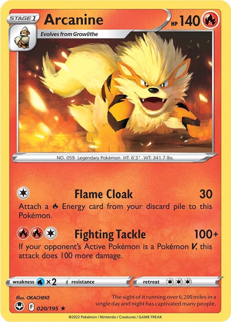 Arcanine (020/195) [Sword & Shield: Silver Tempest] - Pokémon - Card Brawlers | Quebec | Canada |