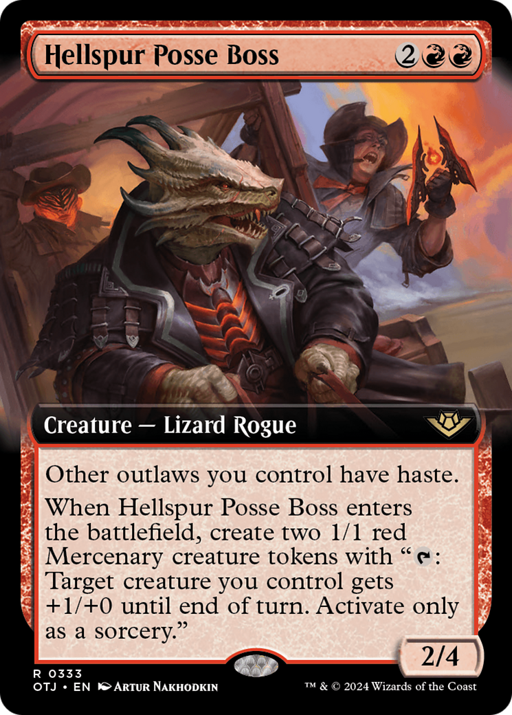 Hellspur Posse Boss (Extended Art) [Outlaws of Thunder Junction] - Magic: The Gathering - Card Brawlers | Quebec | Canada |