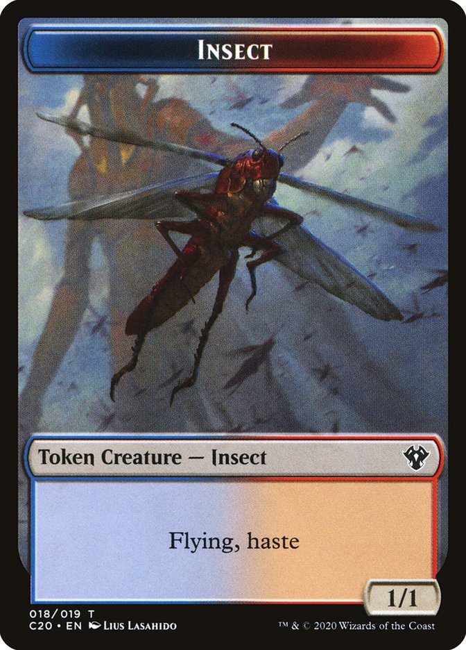 Drake // Insect (018) Double-Sided Token [Commander 2020 Tokens] - Magic: The Gathering - Card Brawlers | Quebec | Canada |