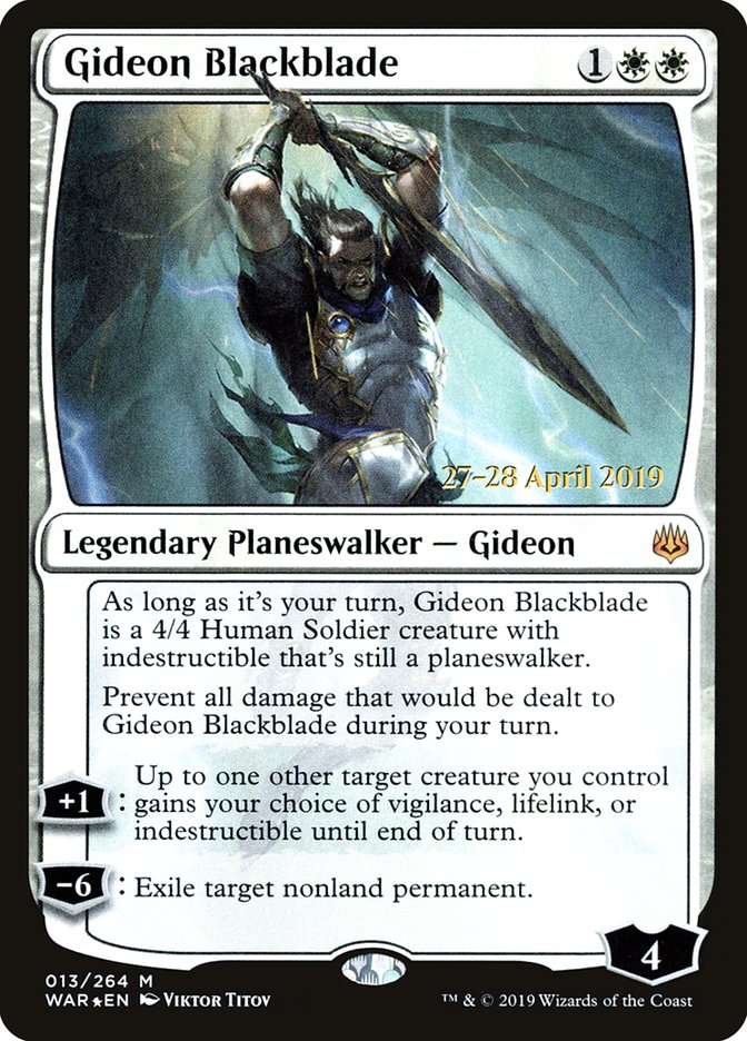 Gideon Blackblade [War of the Spark Prerelease Promos] - Magic: The Gathering - Card Brawlers | Quebec | Canada |