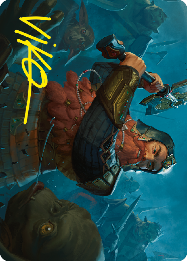 Gimli, Counter of Kills Art Card (10/81) (Gold-Stamped Signature) [The Lord of the Rings: Tales of Middle-earth Art Series] - Magic: The Gathering - Card Brawlers | Quebec | Canada |