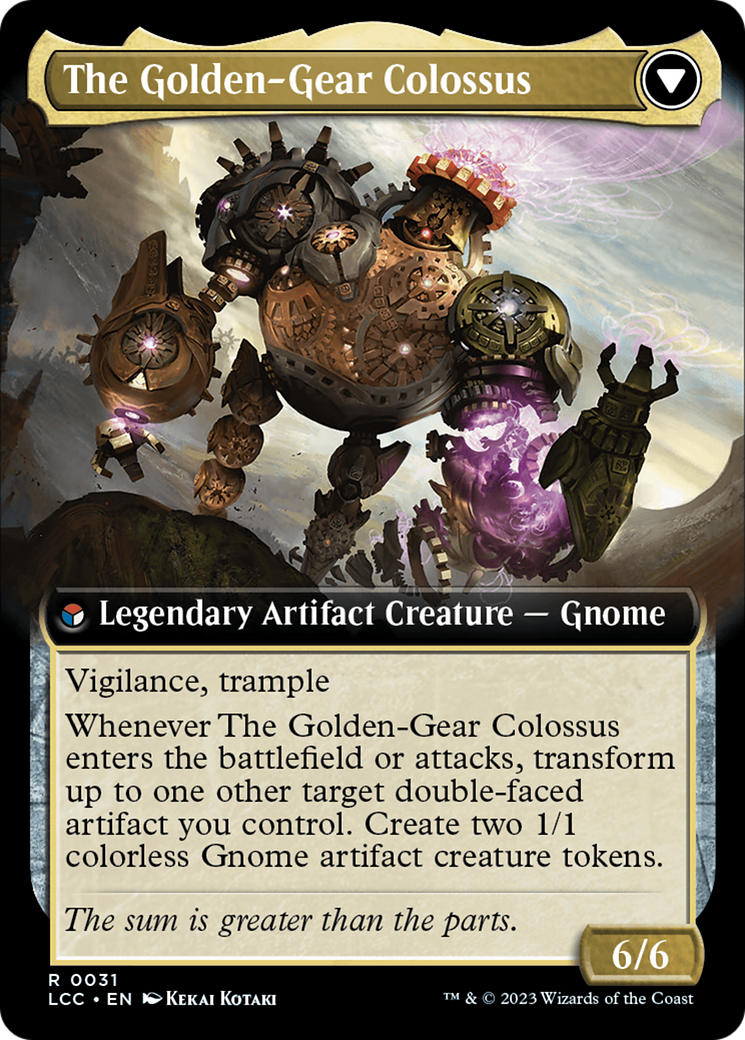 Tetzin, Gnome Champion // The Golden-Gear Colossus (Extended Art) [The Lost Caverns of Ixalan Commander] - Magic: The Gathering - Card Brawlers | Quebec | Canada |