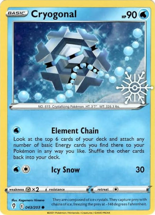 Cryogonal (043/203) (Holiday Calendar) [Sword & Shield: Evolving Skies] - Pokémon - Card Brawlers | Quebec | Canada |