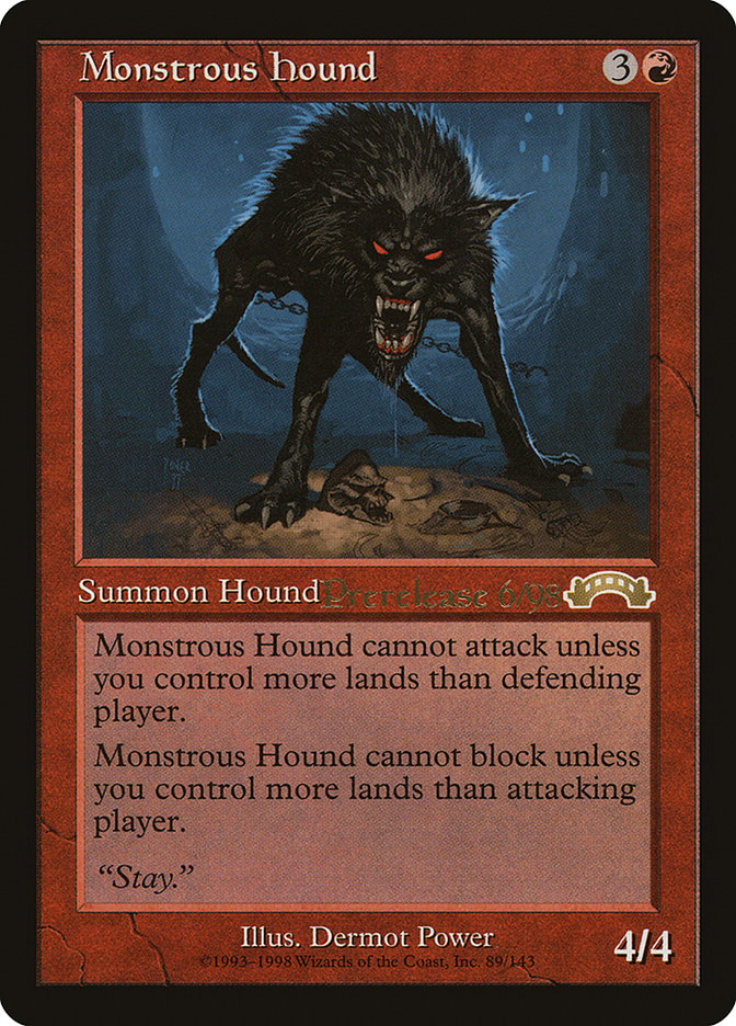 Monstrous Hound [Exodus Promos] - Magic: The Gathering - Card Brawlers | Quebec | Canada |