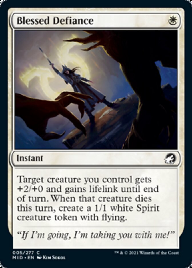 Blessed Defiance [Innistrad: Midnight Hunt] - Magic: The Gathering - Card Brawlers | Quebec | Canada |