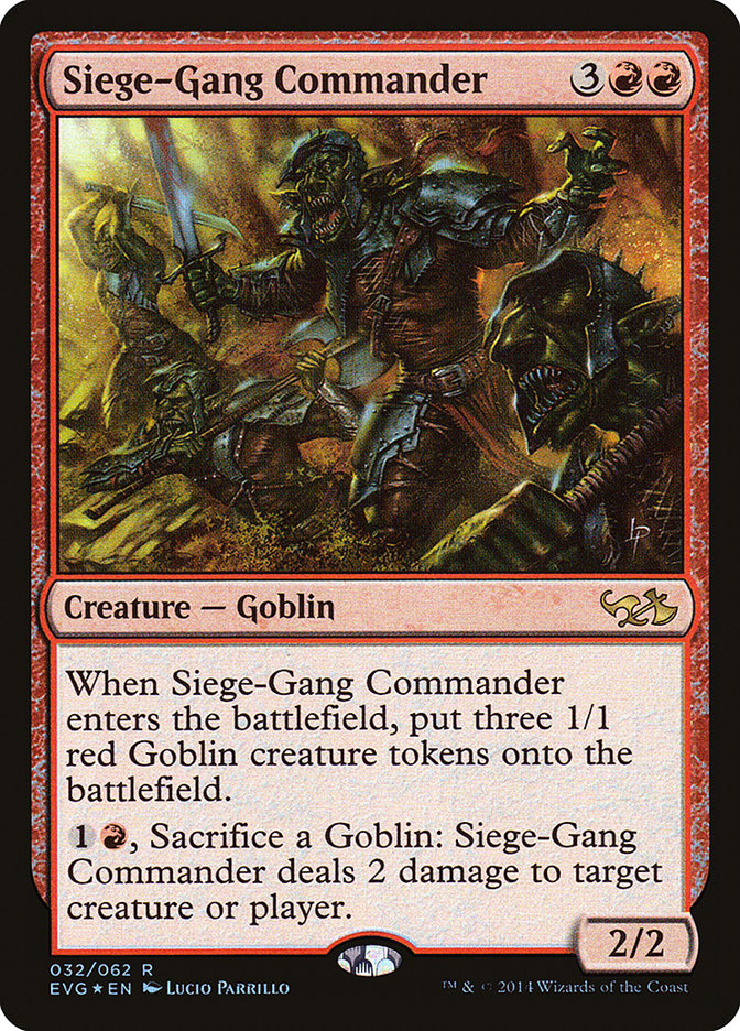 Siege-Gang Commander (Elves vs. Goblins) [Duel Decks Anthology] - Magic: The Gathering - Card Brawlers | Quebec | Canada |
