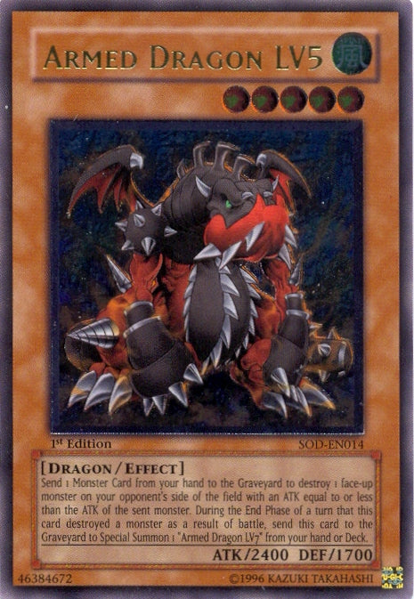 Armed Dragon LV5 [SOD-EN014] Ultimate Rare - Yu-Gi-Oh! - Card Brawlers | Quebec | Canada |