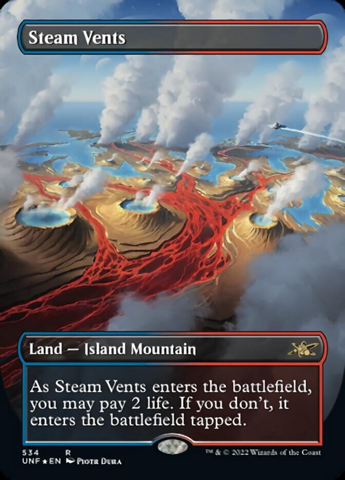 Steam Vents (Borderless) (Galaxy Foil) [Unfinity] - Magic: The Gathering - Card Brawlers | Quebec | Canada |