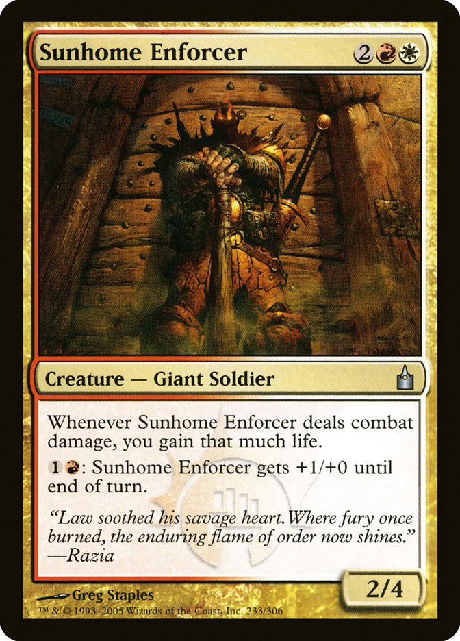 Sunhome Enforcer [Ravnica: City of Guilds] - Magic: The Gathering - Card Brawlers | Quebec | Canada |