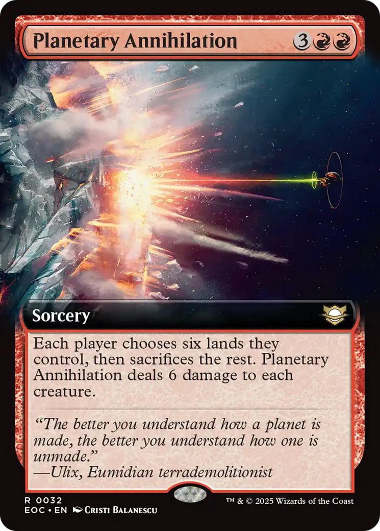 Planetary Annihilation (Extended Art) [Edge of Eternities Commander] - Magic: The Gathering - Card Brawlers | Quebec | Canada |