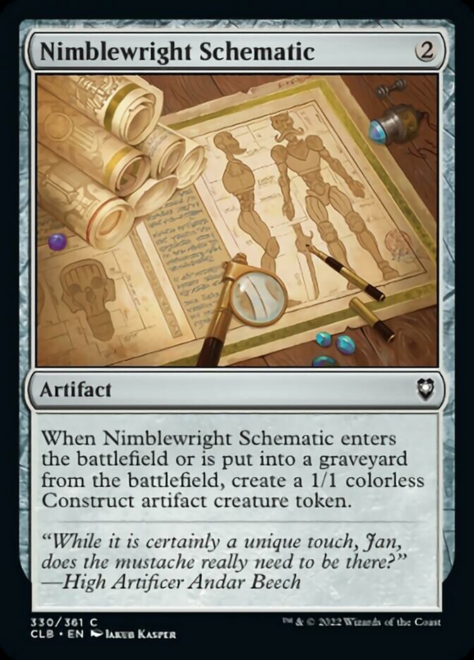 Nimblewright Schematic [Commander Legends: Battle for Baldur's Gate] - Magic: The Gathering - Card Brawlers | Quebec | Canada |
