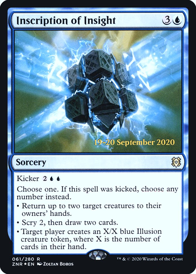 Inscription of Insight [Zendikar Rising Prerelease Promos] - Magic: The Gathering - Card Brawlers | Quebec | Canada |
