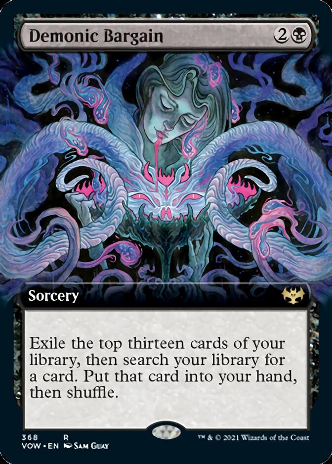 Demonic Bargain (Extended Art) [Innistrad: Crimson Vow] - Magic: The Gathering - Card Brawlers | Quebec | Canada |