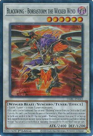 Blackwing - Boreastorm the Wicked Wind [DABL-EN043] Super Rare - Yu-Gi-Oh! - Card Brawlers | Quebec | Canada |