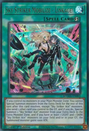 Sky Striker Mobilize - Linkage! [MAMA-EN003] Ultra Rare - Yu-Gi-Oh! - Card Brawlers | Quebec | Canada |