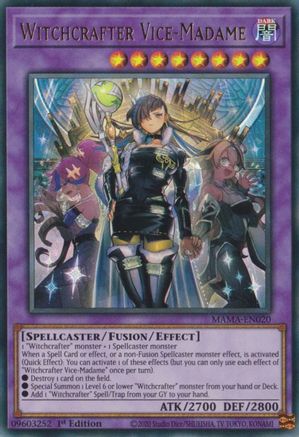 Witchcrafter Vice-Madame [MAMA-EN020] Ultra Rare - Yu-Gi-Oh! - Card Brawlers | Quebec | Canada |