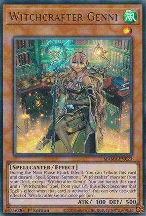 Witchcrafter Genni [MAMA-EN023] Ultra Rare - Yu-Gi-Oh! - Card Brawlers | Quebec | Canada |