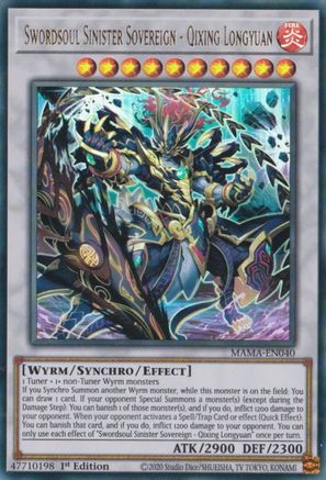 Swordsoul Sinister Sovereign - Qixing Longyuan [MAMA-EN040] Ultra Rare - Yu-Gi-Oh! - Card Brawlers | Quebec | Canada |