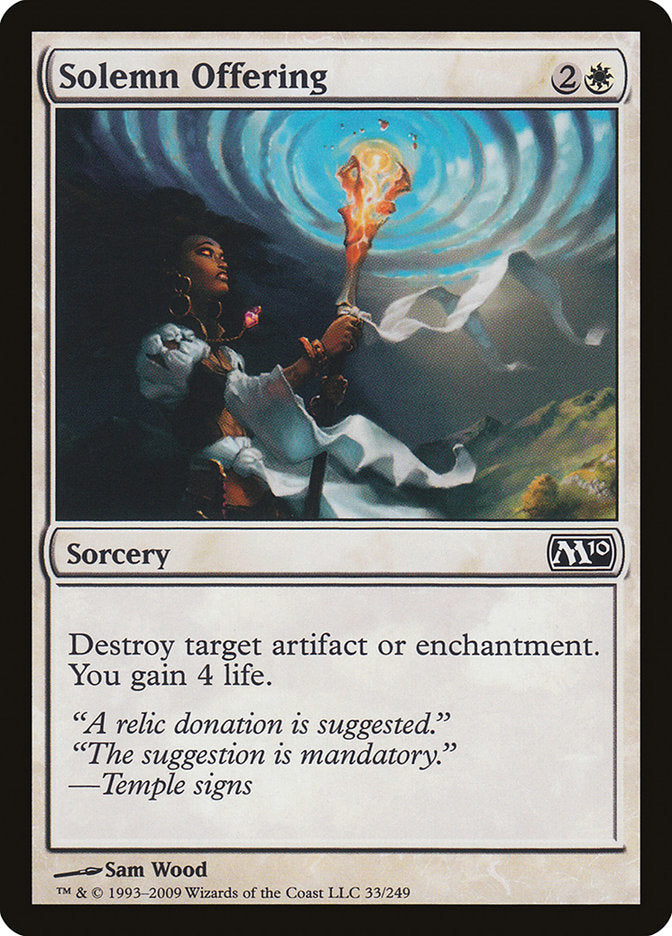 Solemn Offering [Magic 2010] - Magic: The Gathering - Card Brawlers | Quebec | Canada |