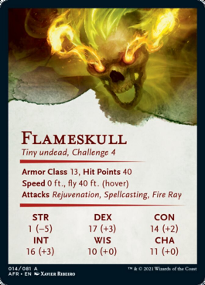 Flameskull Art Card [Dungeons & Dragons: Adventures in the Forgotten Realms Art Series] - Magic: The Gathering - Card Brawlers | Quebec | Canada |