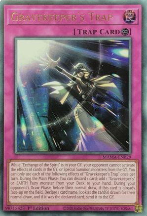 Gravekeeper's Trap [MAMA-EN029] Ultra Pharaoh's Rare - Yu-Gi-Oh! - Card Brawlers | Quebec | Canada |