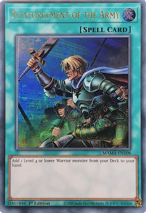 Reinforcement of the Army [MAMA-EN108] Ultra Pharaoh's Rare - Yu-Gi-Oh! - Card Brawlers | Quebec | Canada |