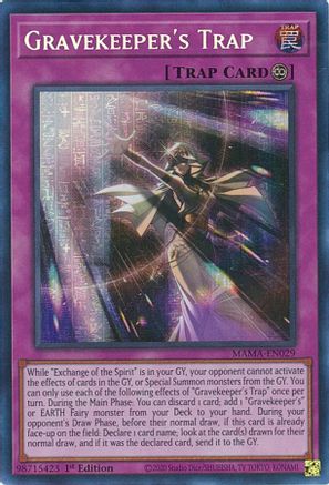 Gravekeeper's Trap [MAMA-EN029] Secret Pharaoh's Rare - Yu-Gi-Oh! - Card Brawlers | Quebec | Canada |