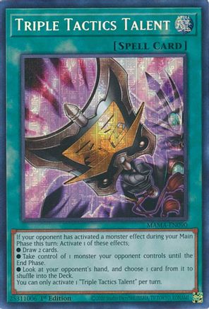 Triple Tactics Talent [MAMA-EN090] Secret Pharaoh's Rare - Yu-Gi-Oh! - Card Brawlers | Quebec | Canada |