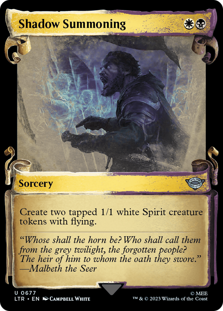 Shadow Summoning [The Lord of the Rings: Tales of Middle-Earth Showcase Scrolls] - Magic: The Gathering - Card Brawlers | Quebec | Canada |