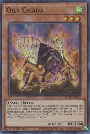 Oily Cicada [BLCR-EN027] Ultra Rare - Yu-Gi-Oh! - Card Brawlers | Quebec | Canada |