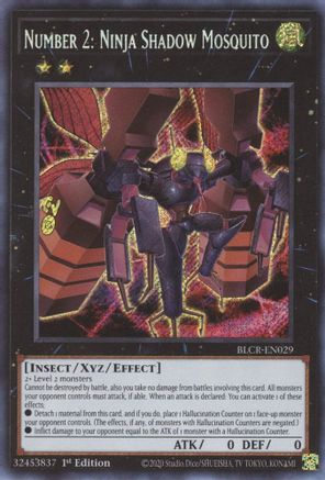 Number 2: Ninja Shadow Mosquito [BLCR-EN029] Secret Rare - Yu-Gi-Oh! - Card Brawlers | Quebec | Canada |