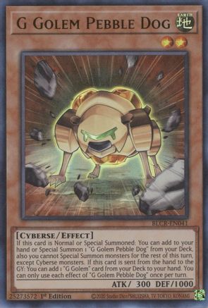 G Golem Pebble Dog [BLCR-EN041] Ultra Rare - Yu-Gi-Oh! - Card Brawlers | Quebec | Canada |