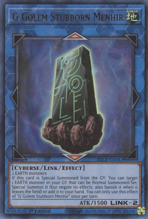 G Golem Stubborn Menhir [BLCR-EN043] Ultra Rare - Yu-Gi-Oh! - Card Brawlers | Quebec | Canada |