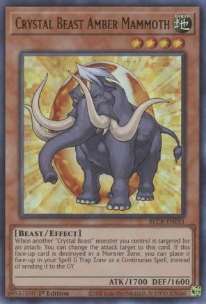 Crystal Beast Amber Mammoth [BLCR-EN051] Ultra Rare - Yu-Gi-Oh! - Card Brawlers | Quebec | Canada |
