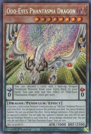 Odd-Eyes Phantasma Dragon [BLCR-EN075] Secret Rare - Yu-Gi-Oh! - Card Brawlers | Quebec | Canada |